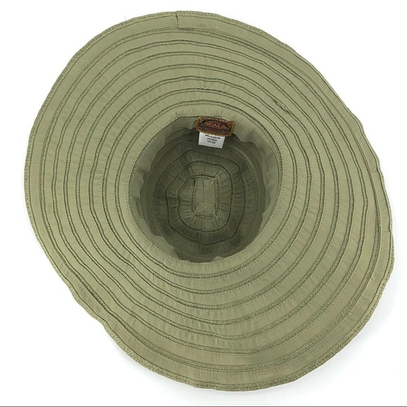 Dorfman Pacific for Scala Collezione Packable Wide Brim Hat Green Neutral OS - Picture 7 of 8